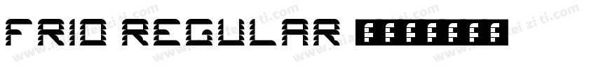 Frio Regular 2字体转换